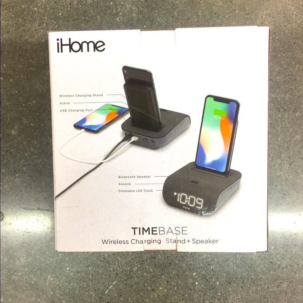 IHome Qi Charging Bluetooth Alarm Clock